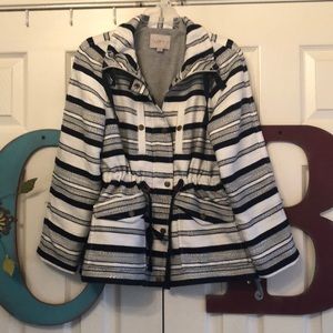 LOFT Breton Striped Anorak Jacket